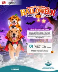 Pulp D'gussio Pasarela Canina Halloween 2026 en Plaza Túpac Amaru